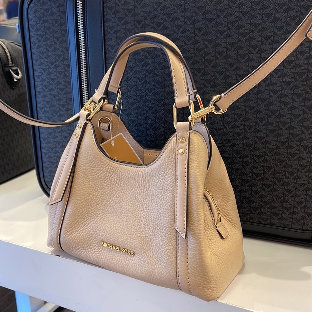 Michael Kors Women's Arlo Small Pebbled Leather Crossbody Bag Buff
NWT - Picture 12 of 16